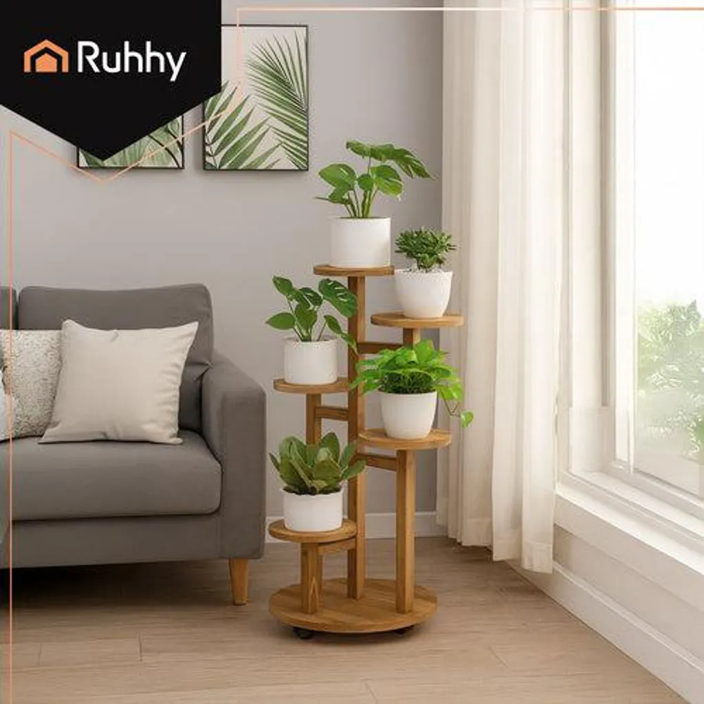 Support à fleurs en métal robuste 86 cm - Design minimaliste et stable