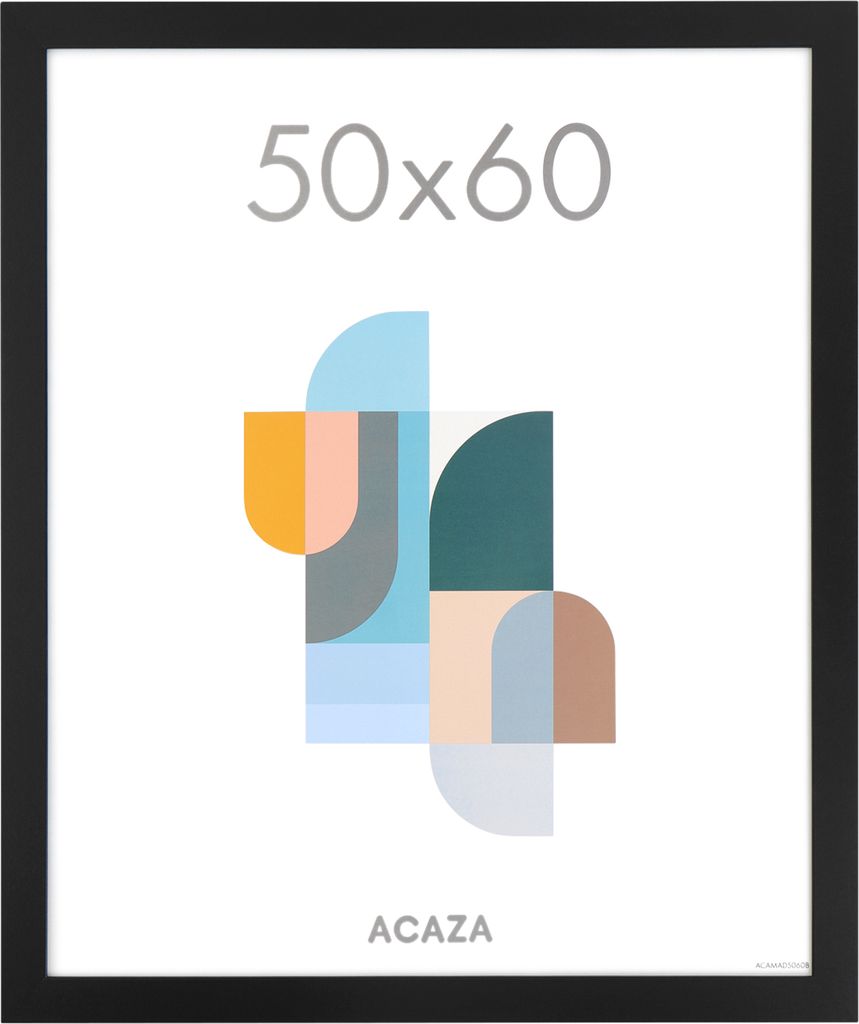 ACAZA Bilderrahmen - Fotorahmen - Wechselrahmen - 50x60 cm - MDF - Schwarz