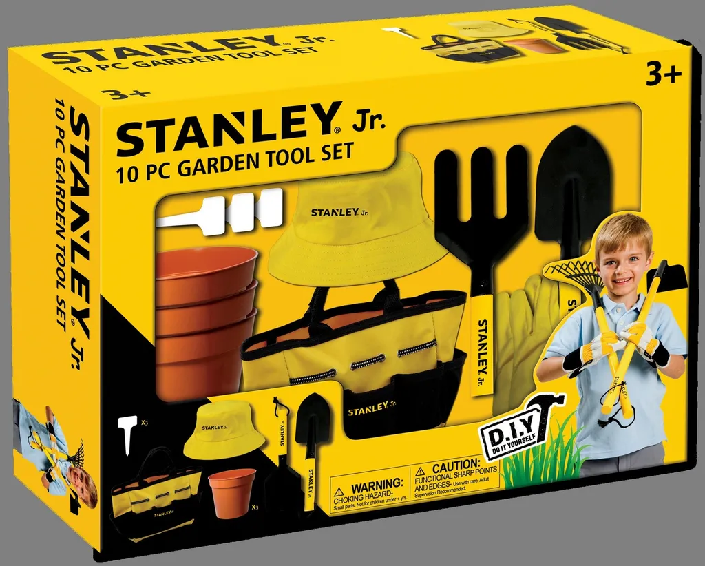 Set de jardinage enfant robuste pour éviter les outils cassés Stanley Jr.