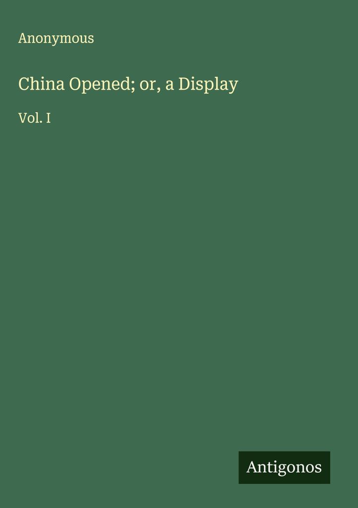 China Opened oder, ein Display