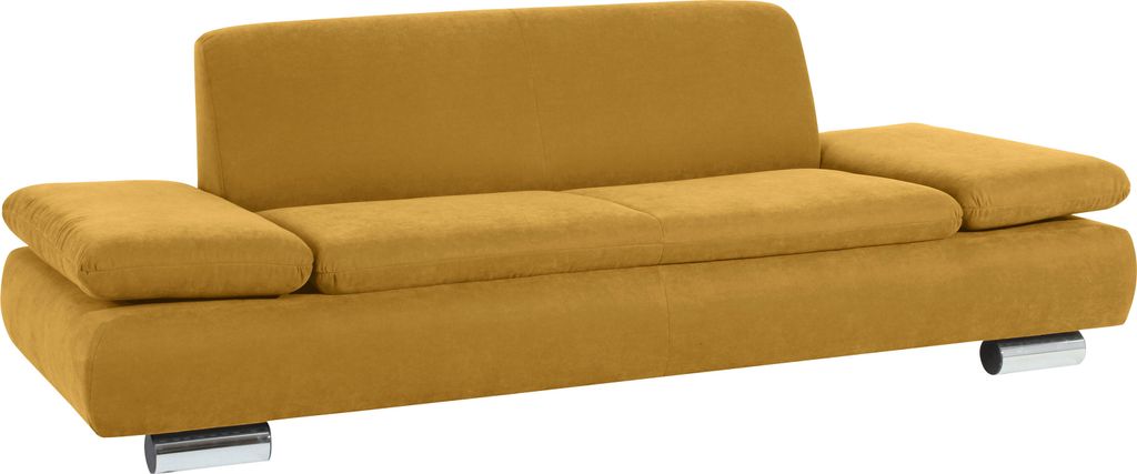 Max Winzer Sofa 2,5-Sitzer Terrence - Velourstoff mais - Maße: 221 x 90 x 76 cm