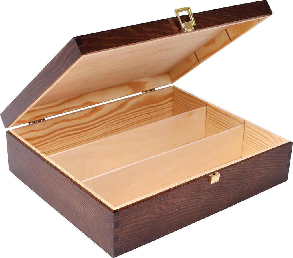 Creative Deco Boîte Caisse à Vin en Bois Marron 35 x 30 x Image du produit 