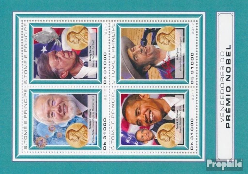 Briefmarken Sao Tome e Principe 2017 Mi 7393-7396 Produktbild 