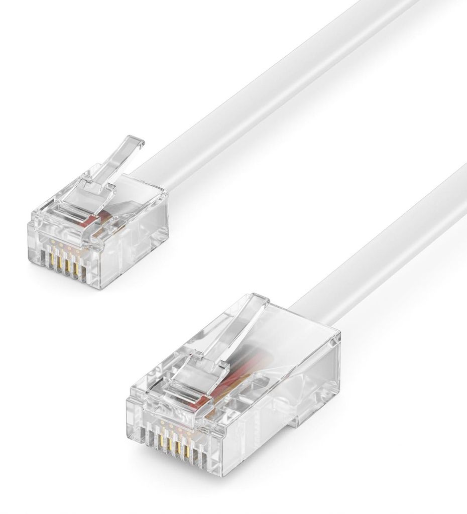 deleyCON 0,5m Telefonkabel RJ11 auf RJ45 Modularkabel - Produktbild 