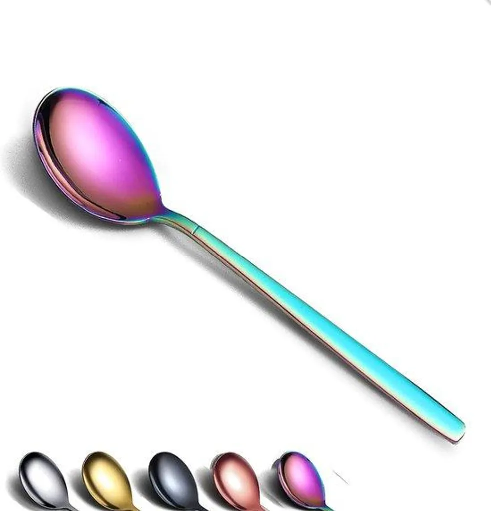 Cuillères espresso et dessert pour réceptions, lot de 6 pièces multi-usages