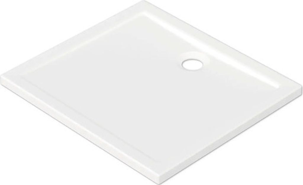 Jungborn Duschwanne CINQUE 80 x 90 x 2.5 cm weiß glänzend