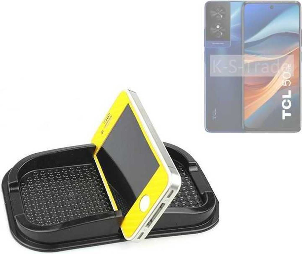 K-S-Trade Auto Anti Rutsch Matte Smartphone-Halter kompatibel mit TCL 50 SE Haft Pad Armaturenbrett Handy-Halterung Silikon
