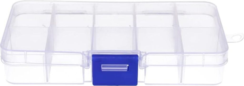 Organizer für Kunststoffperlen – transparent – anpassbare Fächer – perfekt zum Ordnen kleiner Gegenstände