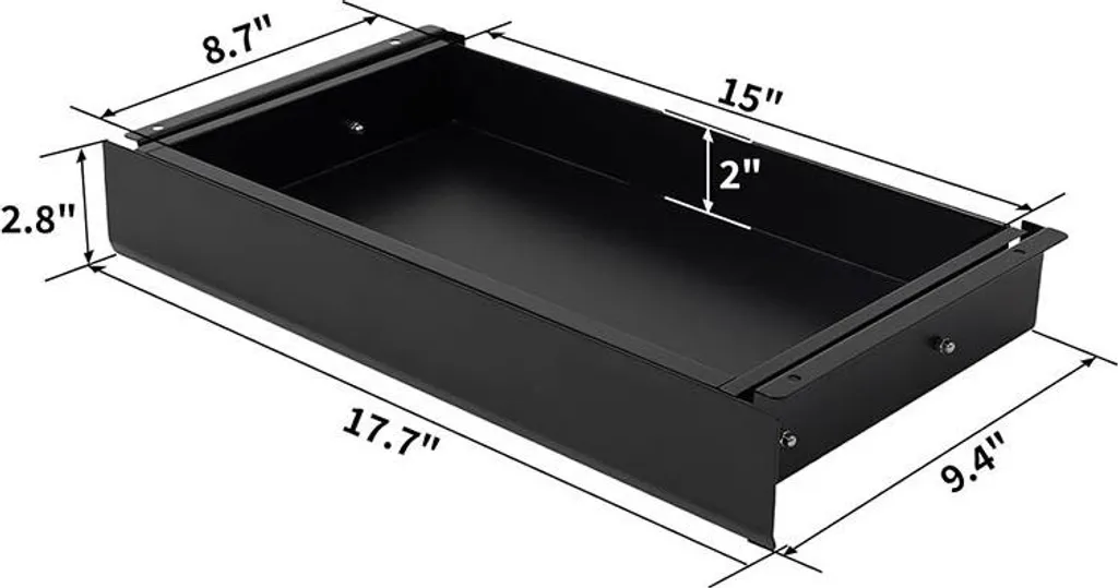 Optimiser votre bureau avec le tiroir S07LB noir de 43 cm sous table