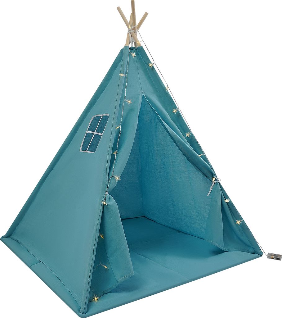 Kinderspielzelt Spielzelt Kinderzelt Zelt für Kinder mit Licht Kinderzelt 1-3 Kinder blau für Innenräume Wohnzimmer, Kinderzimmer, Schlafzimmer