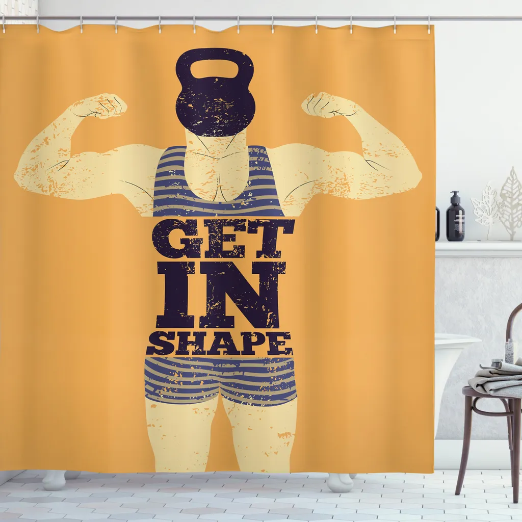 Tenda da Doccia Sportiva ABAKUHAUS Vintage 175x180 - Motivazione Pura