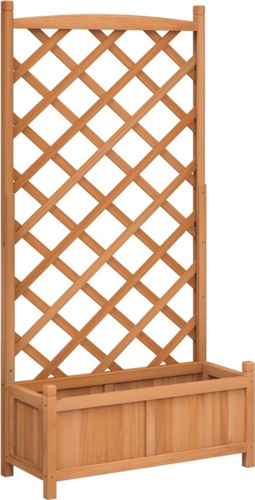 vidaXL Pflanzkübel mit Spalier Braun Massivholz Tanne Produktbild 