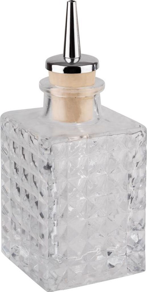 APS 93359 Bitterflasche/Spritzflasche, 100 ml, Ausgießer aus Kork und Edelstahl (Ø 2,5 cm), 5 x 5 cm, Höhe 13 cm