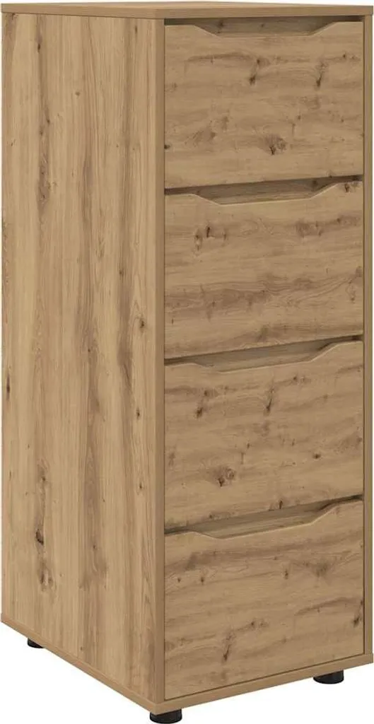 vidaXL Armadio portaoggetti in rovere Artisan 40 x 48 x 105 cm
