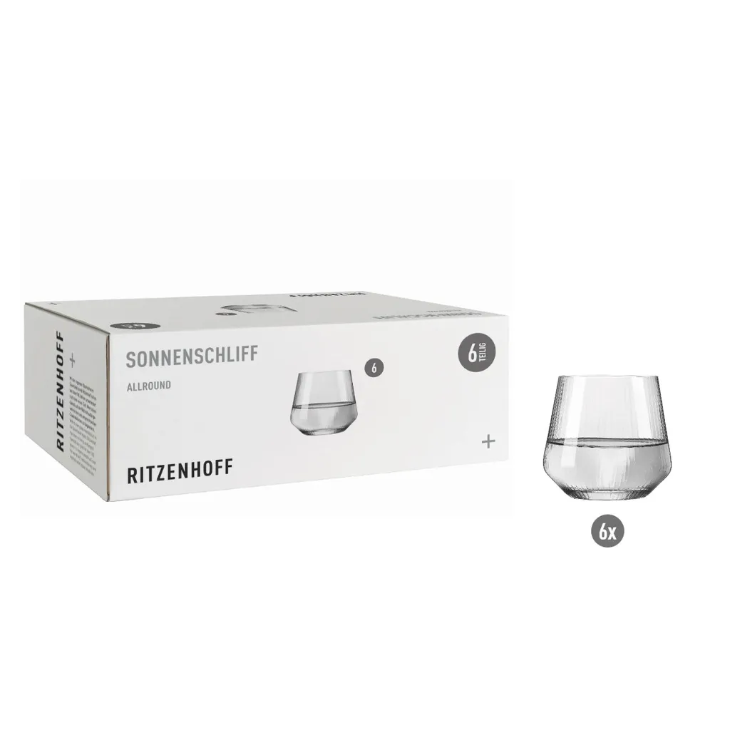 Set 6 Bicchieri Allround Ritzenhoff Sonnenschliff Cristallo 420ml