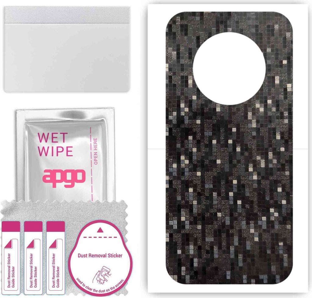 apgo Rückseite Schutzfolie, Skin, kompatibel mit Doogee X97 Pro, Hinten Displayschutzfolie aus Vinylfolie, kratzfest, einfache Montage - Carbon Bl...