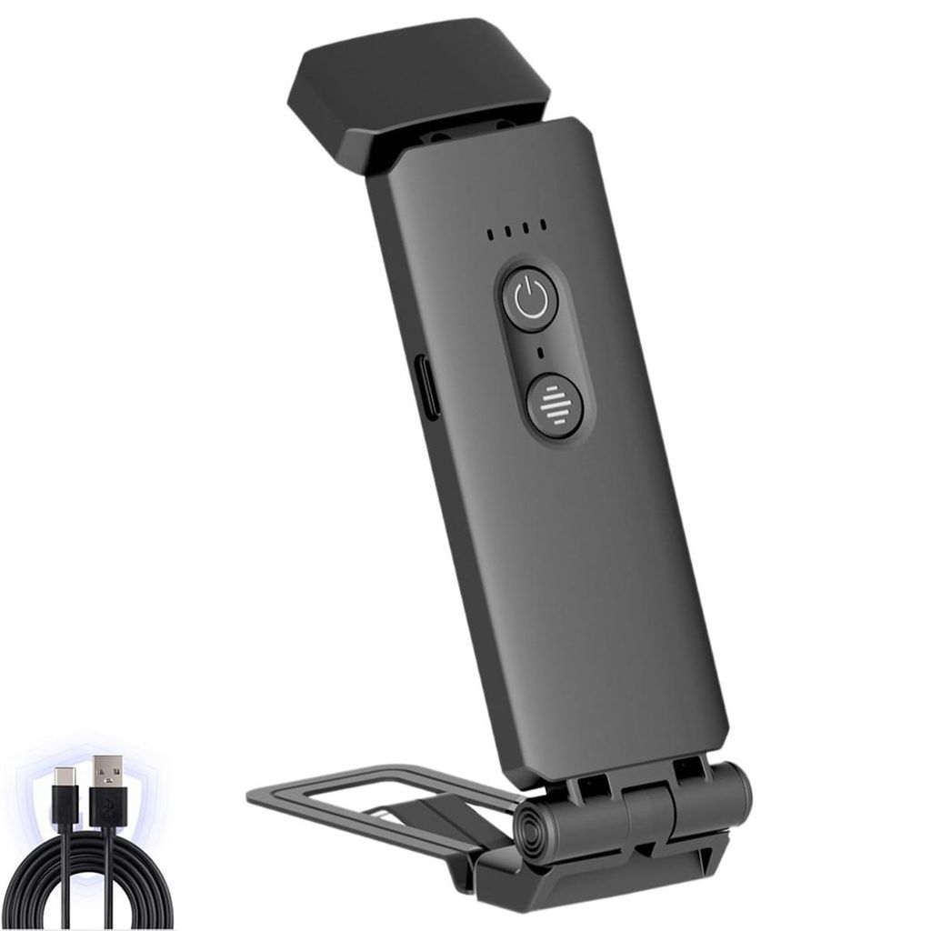 Kompakte Leselampe mit Clip für Bücher im Bett, LED-Leuchte mit USB-Anschluss, Timer und einstellbarer Helligkeit