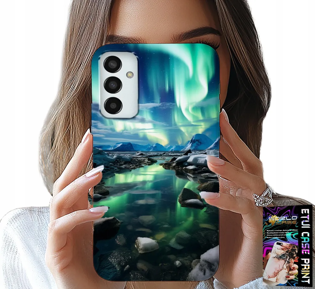 Custodia Per Samsung Galaxy M23 - Alaska Aurora Boreale + Vetro