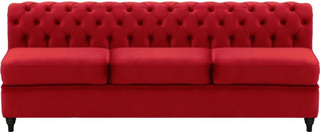 Chesterfield Modul - Innenelement, dreisitzig (3CP)-Velluto 7-black