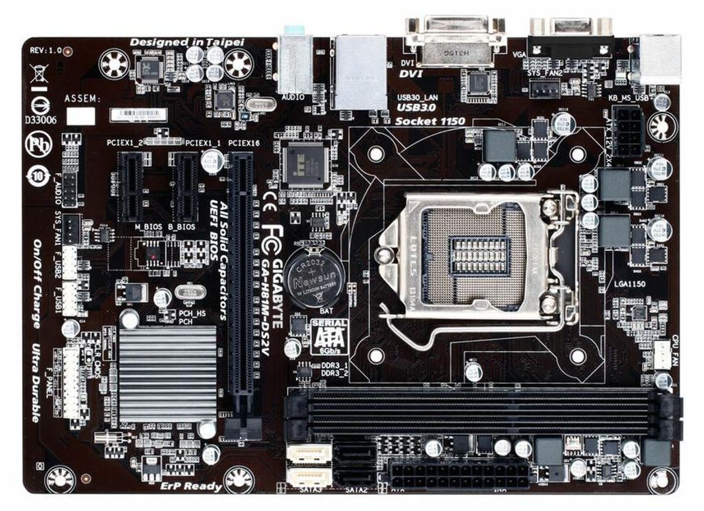 GIGABYTE GA-H81M-DS2V, Intel, LGA 1150 (Socket H3), Intel Celeron , Intel Pentium , i3-4xxx, i5-4xxx, i7-4xxx, DDR3-SDRAM, 16 GB