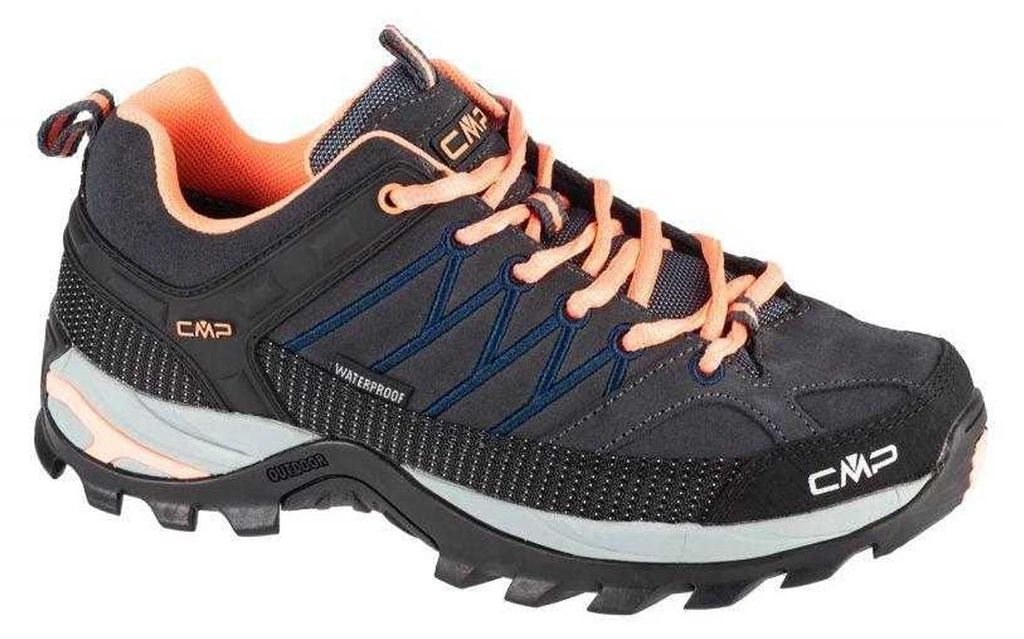CMP - "Rigel" Wanderschuhe für Damen, Wildleder, Niedrig geschnitten PP11773 (38 EU) (Schwarz/Orange)
