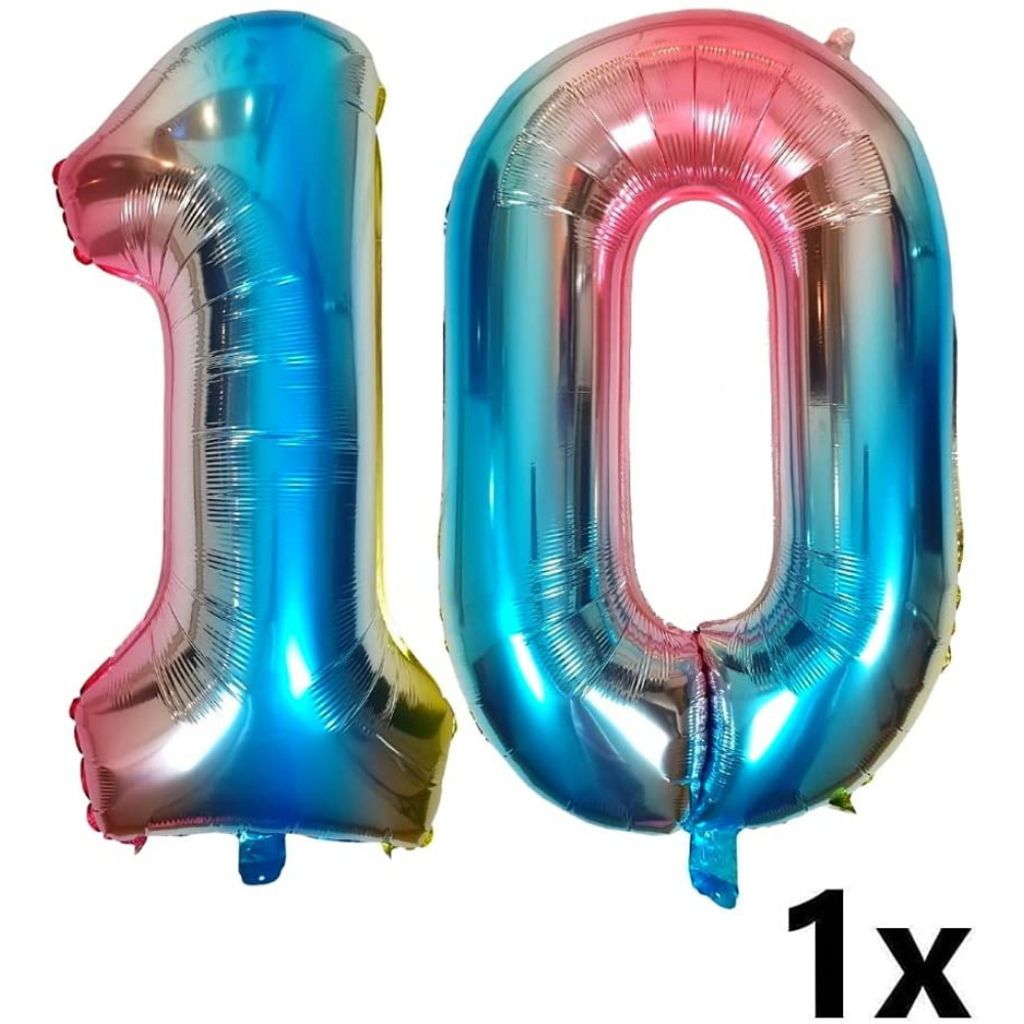 Folienballon Gold Zahl 2 Zahlen Geburtstag Geschenk XL 70cm Kein Helium Ballon 