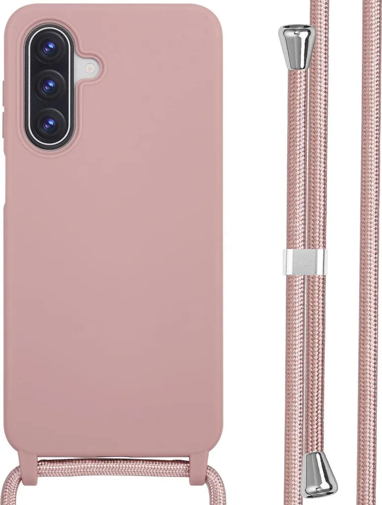 Custodia Silicone iMoshion Samsung Galaxy A17 Rosa Sabbia con Cinturino