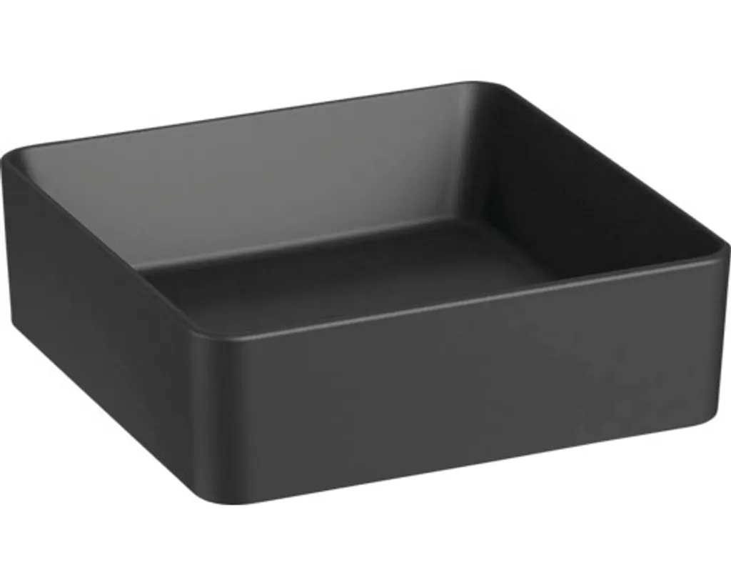 Petit lavabo à poser noir 38x38 cm Jika Cubito pour meuble de salle de bain