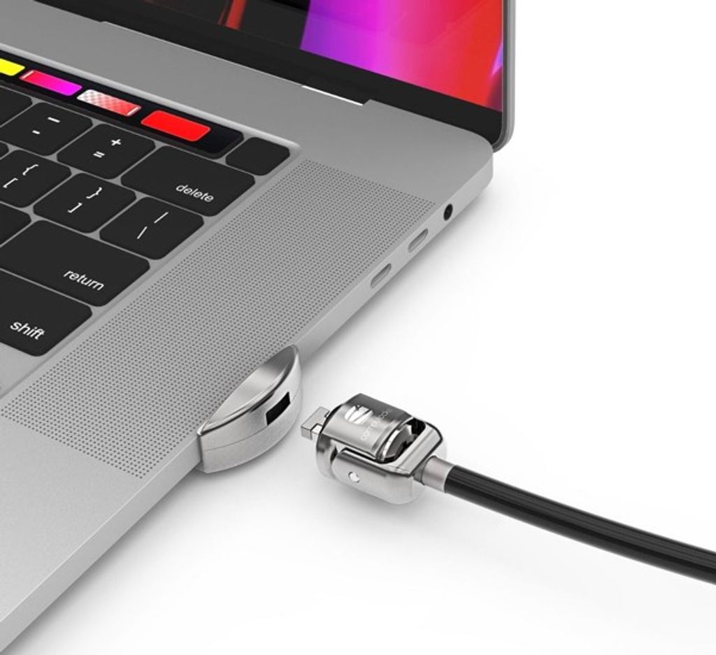 Compulocks Ledge Lock Adapter for MacBook Pro 16" (2019) with Keyed Cable Lock - Sicherheitsschlossadapter - Silber - mit Kabelschloss mit Schlüss...