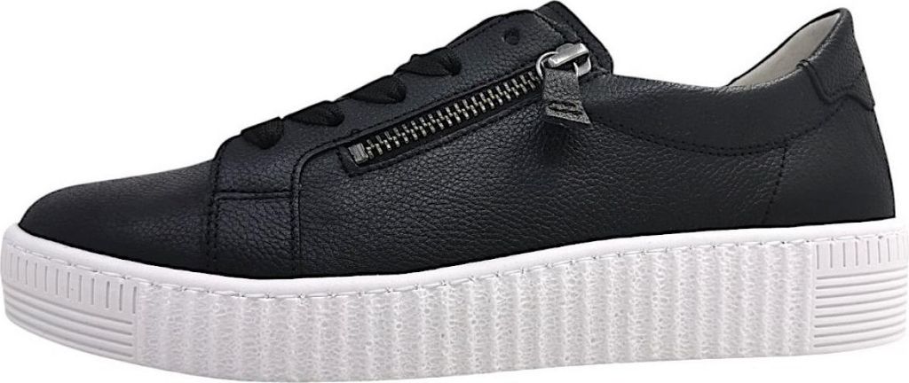Gabor. Chaussures plates à lacets, couleur noire, style Image du produit 