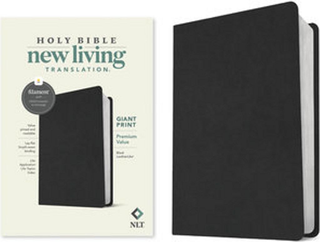 NLT Giant Print Premium Value Bible, Filament Enabled (Leatherlike, Black)