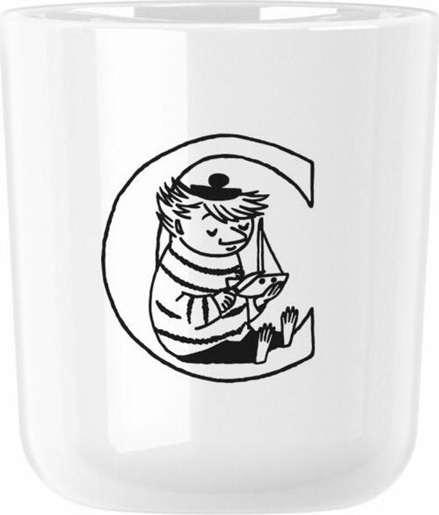 Rig-Tig Tasse Moomin ABC - C, Becher mit Buchstabe, Kunststoff, Weiß, 200 ml, Z00706-C
