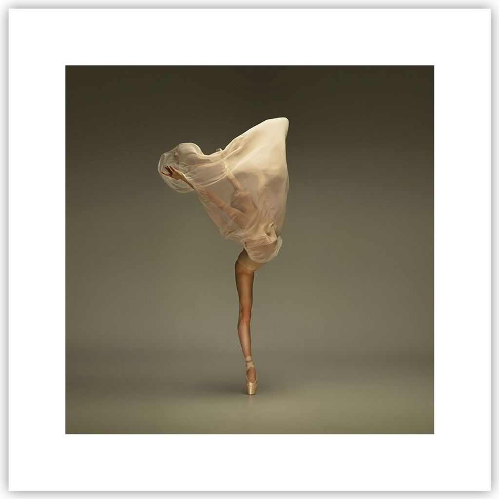 Poster - Poster ohne Rahmen - Ballerina Figur Tanzen - 30x30 cm - Wand Bild - Wanddeko - Wandbilder - Kunstposter - Wandposter - Bilder - Kunstdruc...