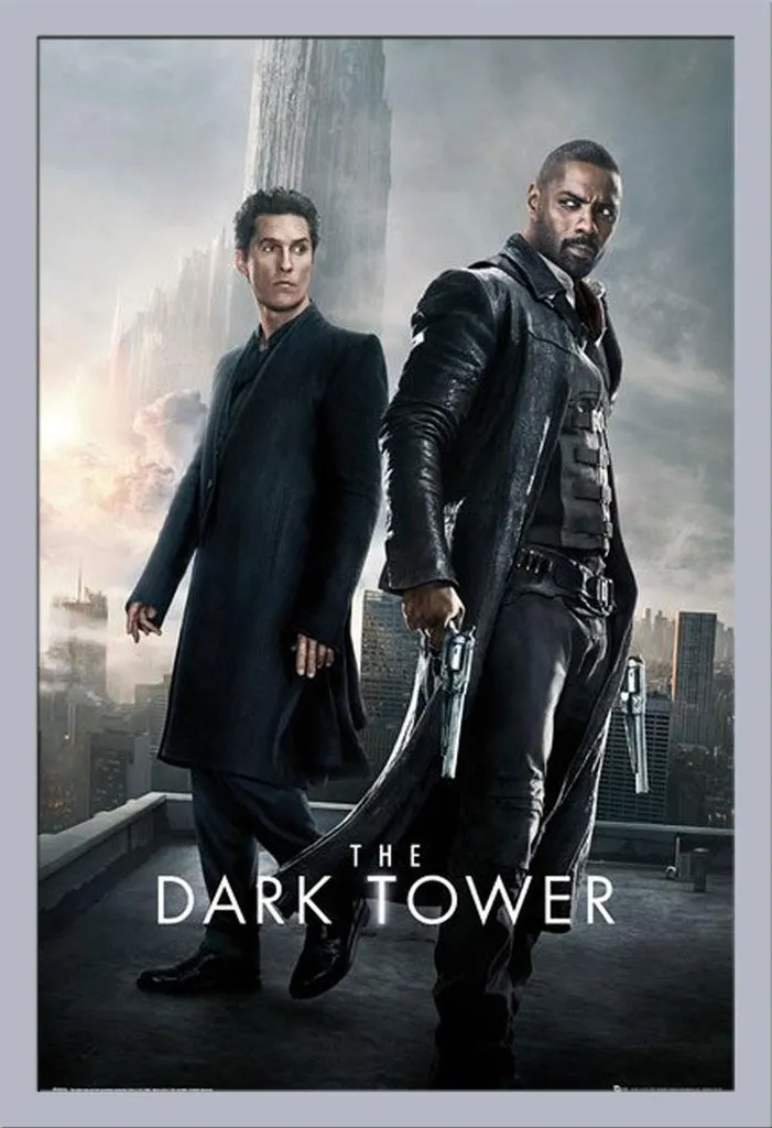 Cornice Argento Shinsuke® con Poster Dark Tower Città - Home Decor