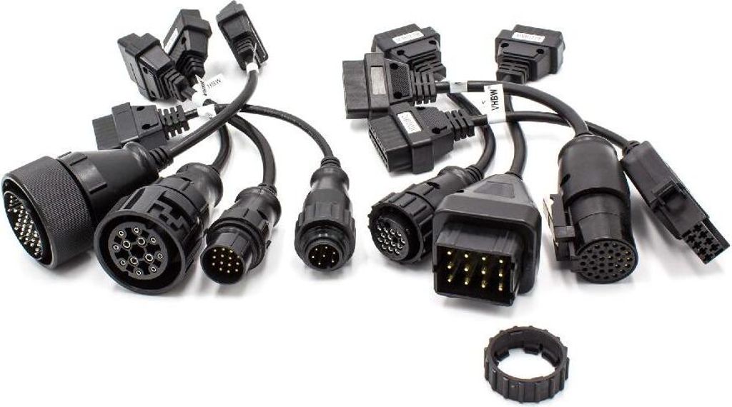 vhbw 8x OBD Adapter auf OBD2 kompatibel mit Iveco 30-Pin Produktbild 