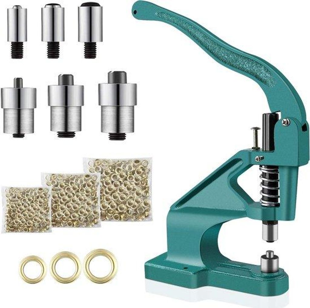 Handpersmachine mit 3 Gangs und 900 Augen, 6 mm / 10 mm / 12 mm, Gusseisen, starke Rückzugsschnur