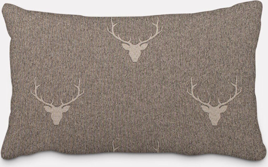 SCHÖNER LEBEN. Kissenhülle Jacquard Hirsch Geweih braun versch. Gr Größe 60x80cm (HxB) 60x80cm (HxB) Größe