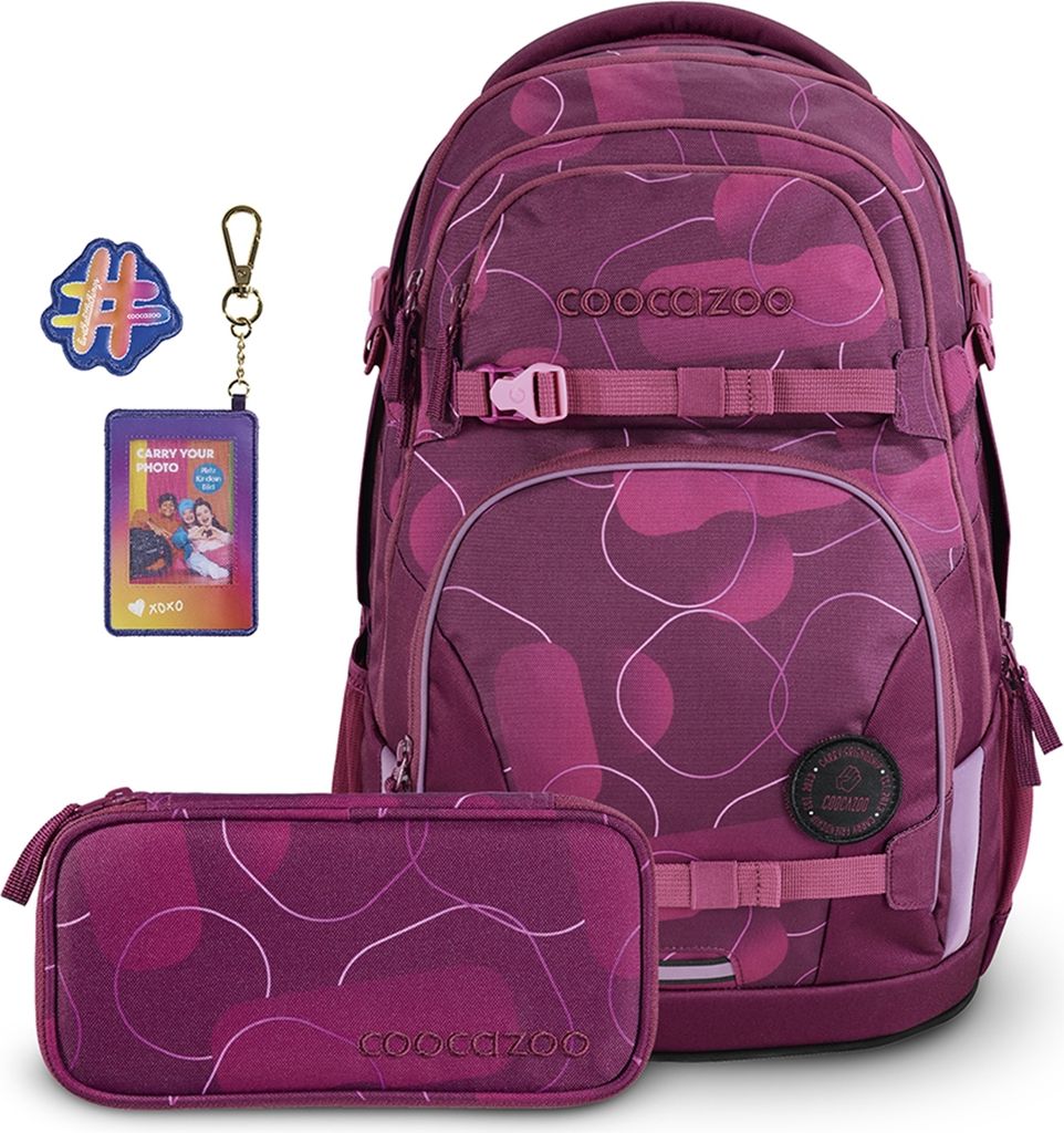 coocazoo Schulrucksack-Set Schulrucksack-Set PORTER Berry Produktbild 
