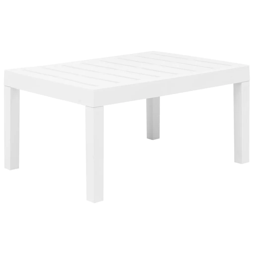 Salon de balcon vidaXL 3 pièces en plastique blanc - Ensemble table chaises - 9