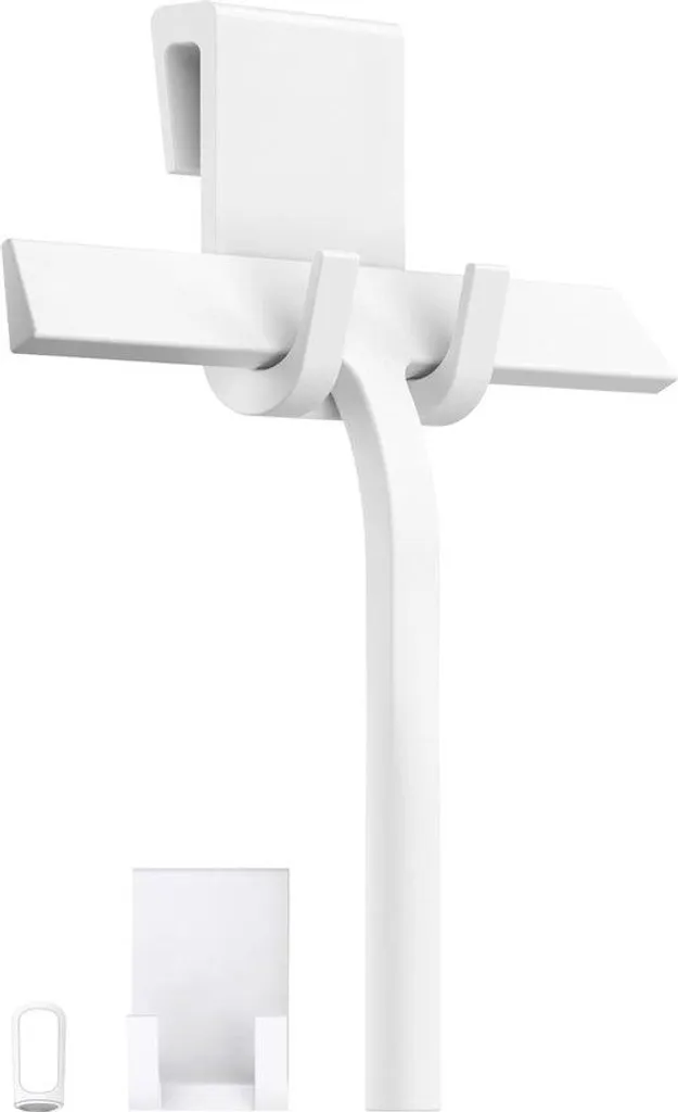 Racleur pour rigole de douche en silicone blanc 23 cm avec son support
