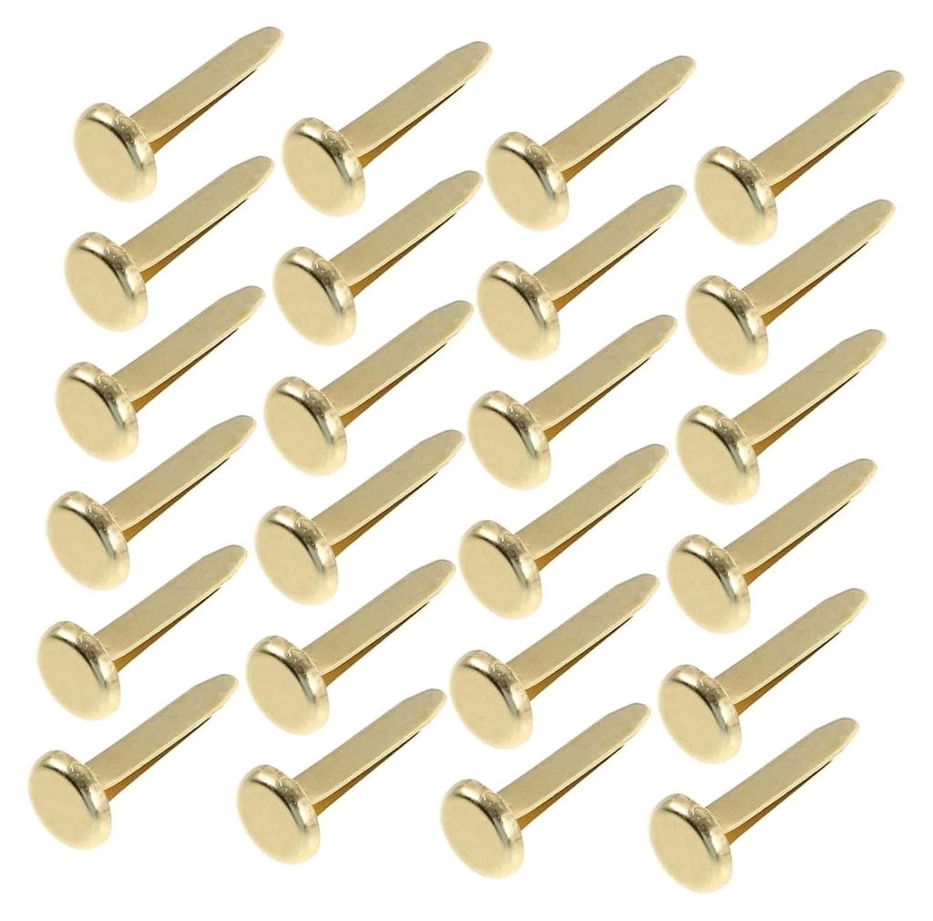 100 Metall-Brads für Scrapbooking und Bastelprojekte in Gold
