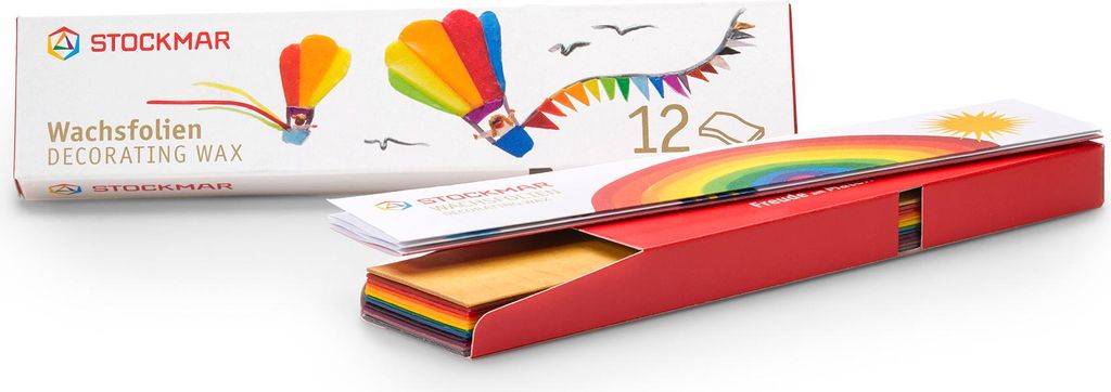 Stockmar Verzierwachs Kreativ Basteln 20x4 cm 12 Farben Set Produktbild 
