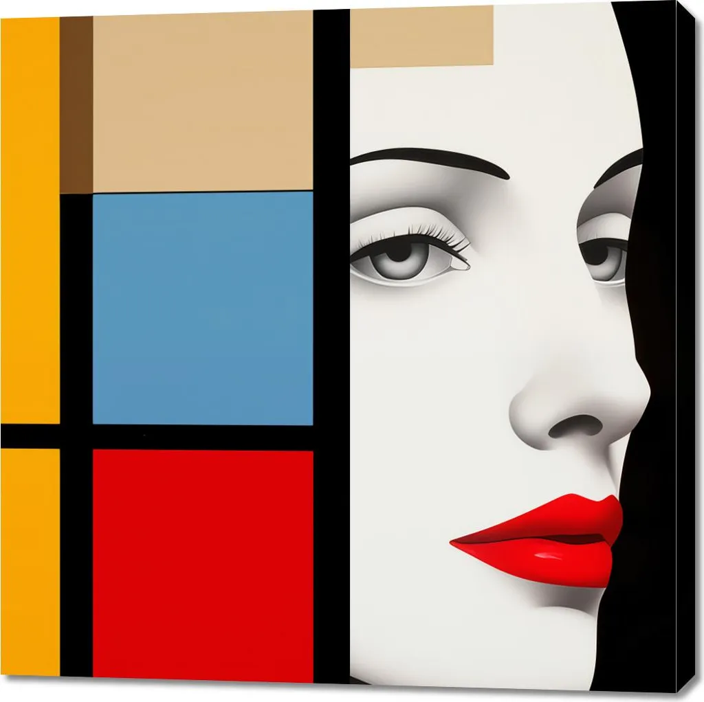Quadro 100x100 cm Sguardo geometrico nel lontano