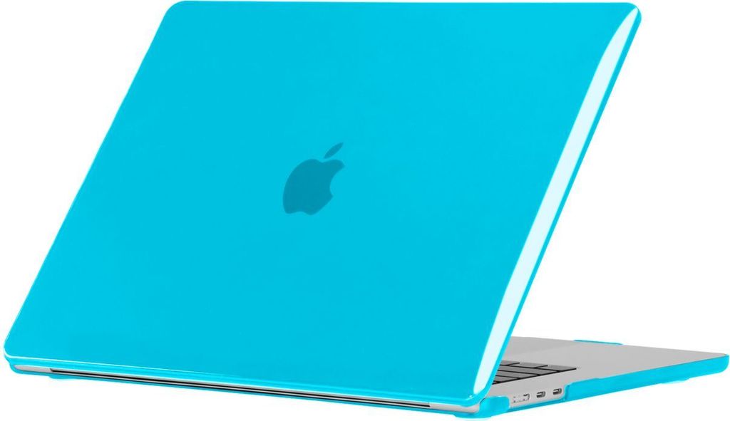 Mobigear Cream Matte Sparkling MacBook Air 13 Zoll (2022-2025) Hardcase Hülle MacBook Case - Blau - Model A2681 / A3113 / A3240