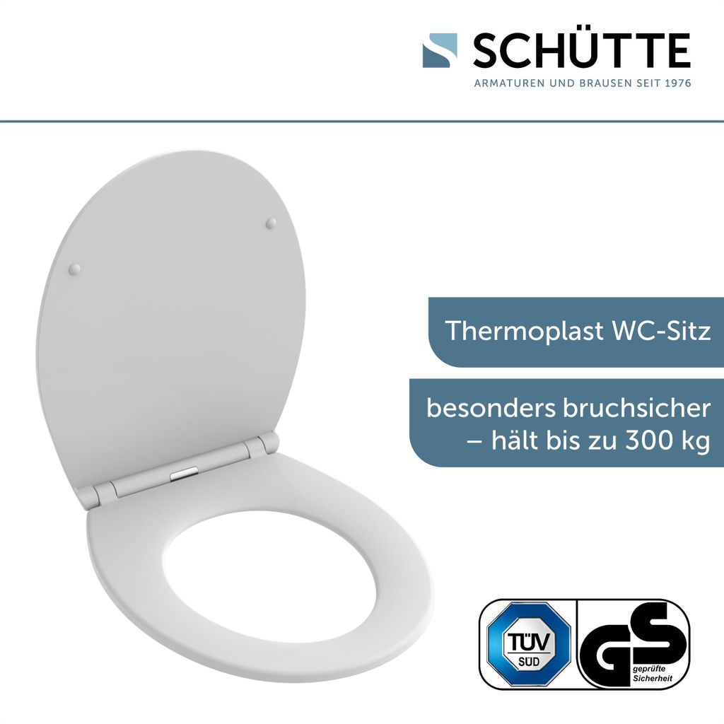 SCHÜTTE Thermoplast WC-Sitz WHITE, PREMIUM, mit Produktbild 