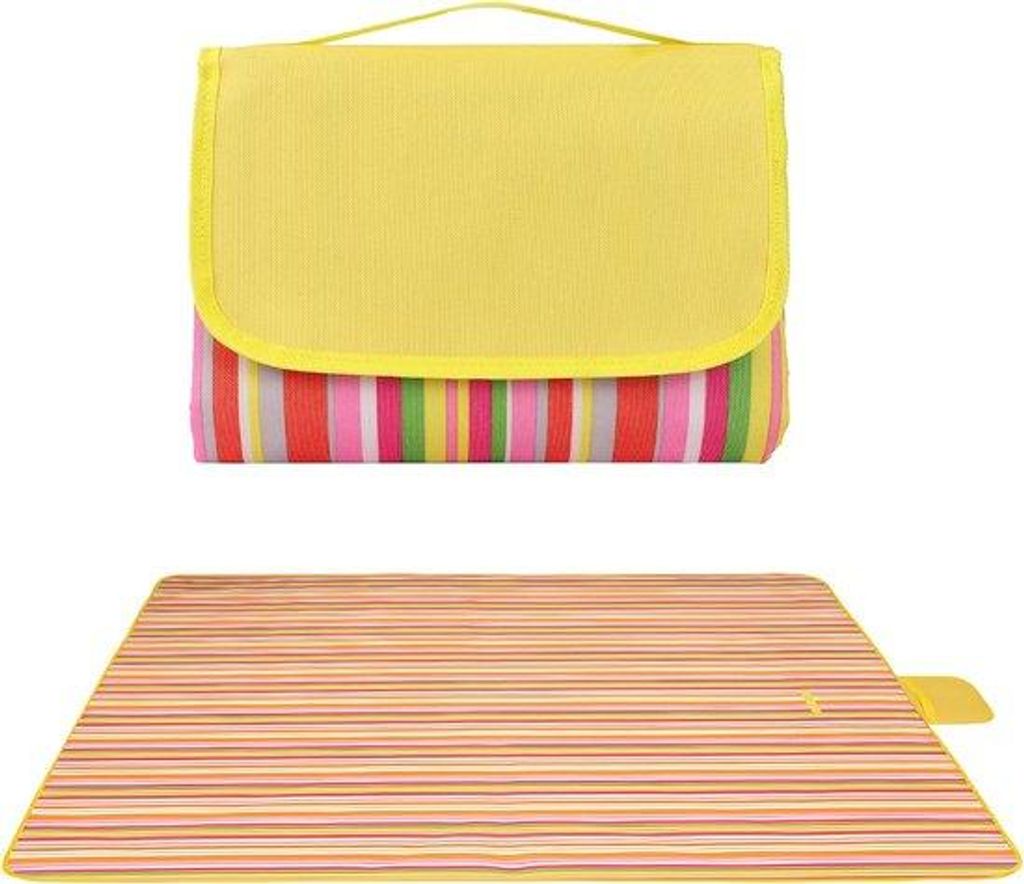 Famanu Picknickdecke XXL – 200 x 200 cm – wasserfest – mit Traggriff – faltbar – Outdoor-Teppich für Aktivitäten