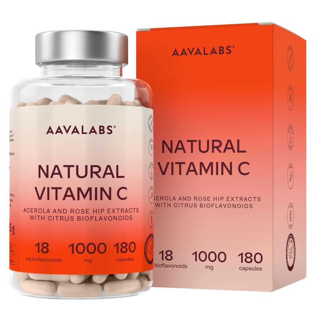 Aavalabs Vitamine C 1000 mg | Églantier et acérola | Image du produit 