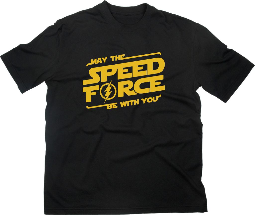 Styletex23 T-Shirt May The Speed Force Be with You Fun, schwarz, XL