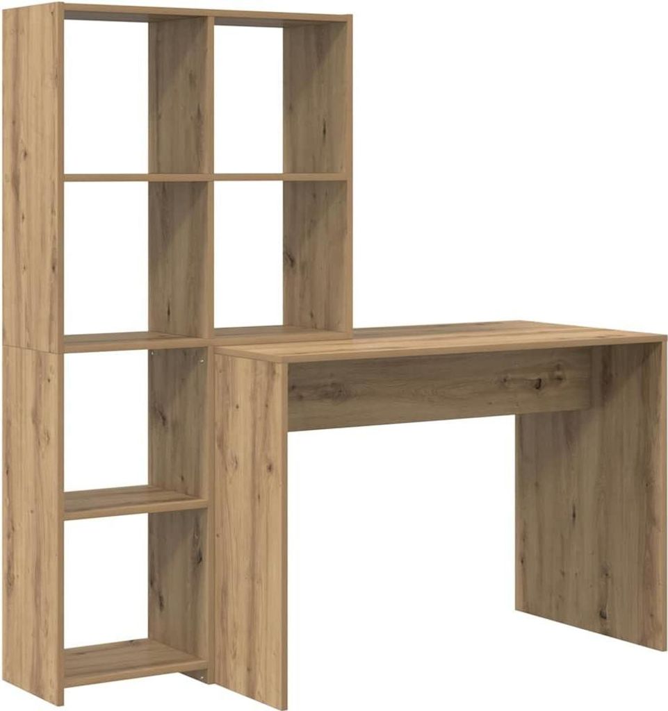 vidaXL Scrivania in rovere Artisan 138,5 x 55 x 143 cm Immagine del prodotto 