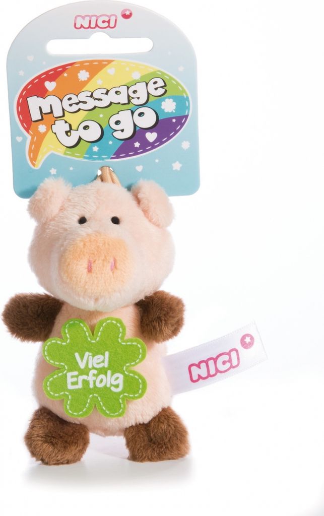 Nici 44864 Message to Go Loop 8cm Schwein – Viel Erfolg Produktbild 